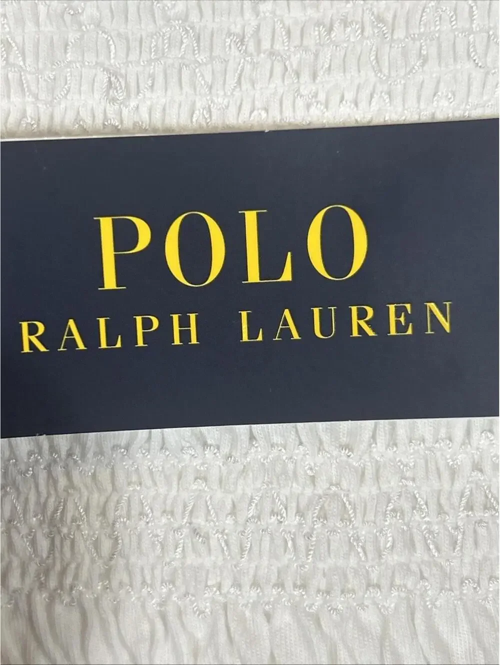 $55 Polo Ralph Lauren Smocked Jersey Peplum Top Big Girls S (7)White Pullover